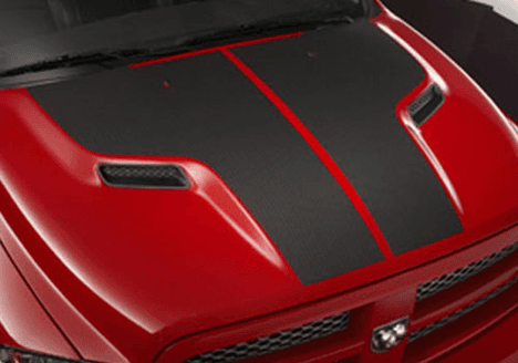 Premium branding graphics and labels on automotive component